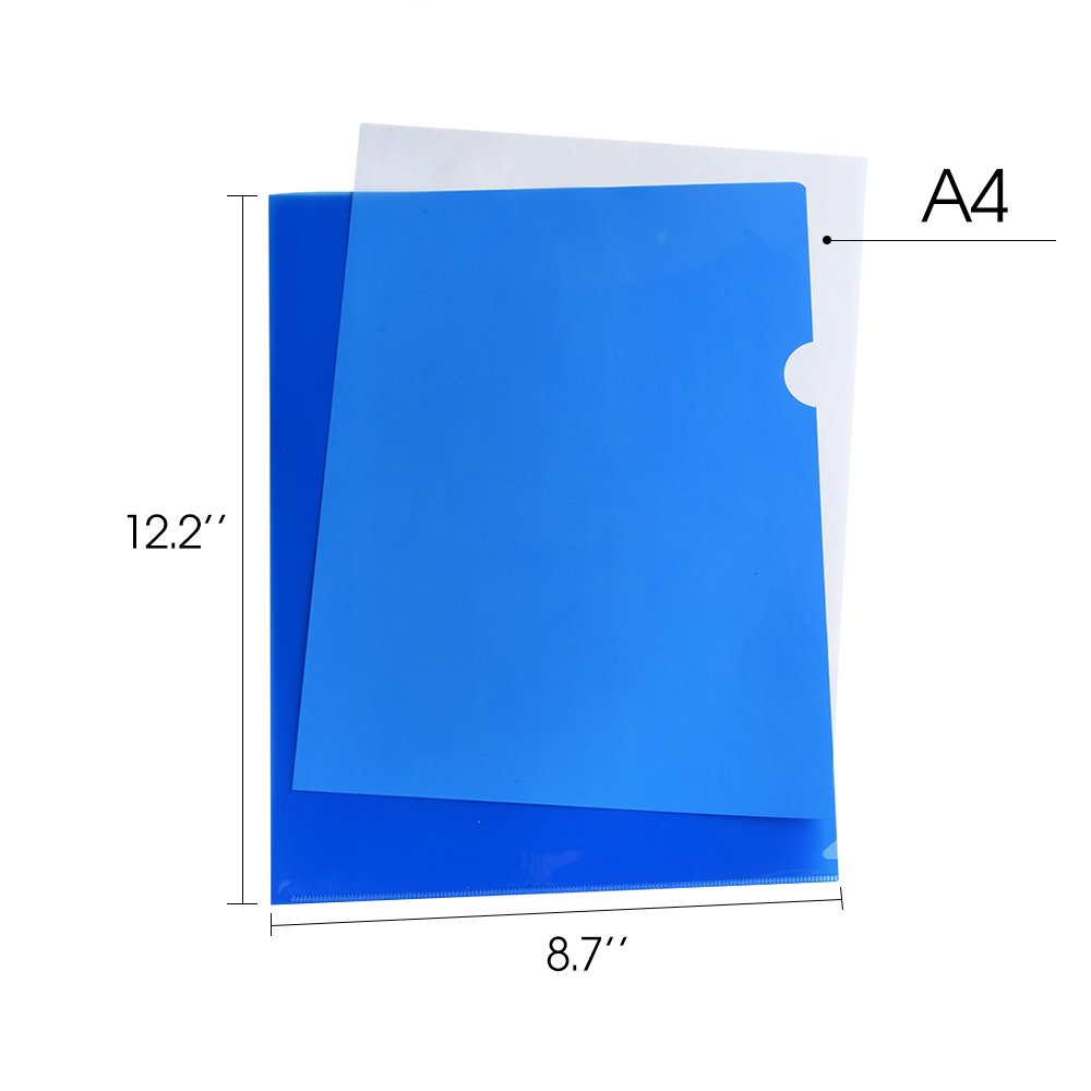 FEPITO Pochettes plastiques A4 couleurs lot 50