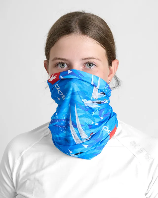 Rooster Hats & Headwear UV Neck Sleeve tour de cou bleu polyester recyclé