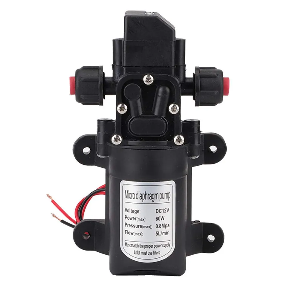 Ejoyous Pompe à Eau 12V 115Psi 5L/min 60W auto-amorçante