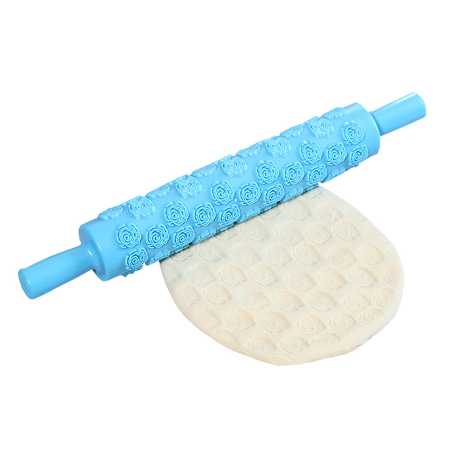 Tissting Rouleau à Pâtisserie Relief Bleu Plastique Alimentaire