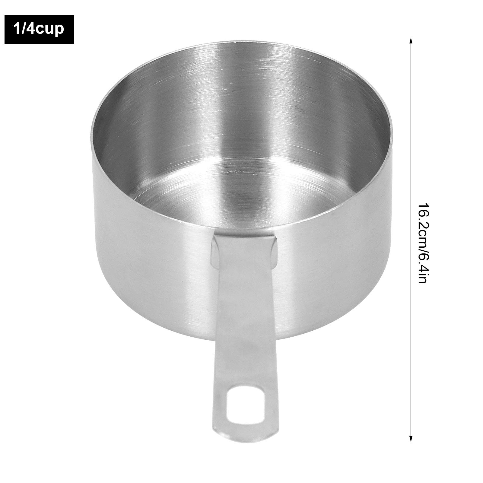 Tissting Tasse à mesurer inox 1/4 cup avec échelle