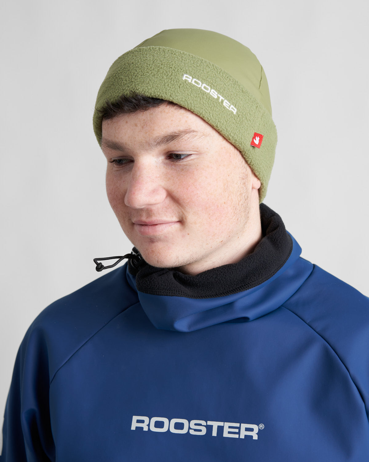 Rooster Aquafleece Beanie bonnet kaki chaud