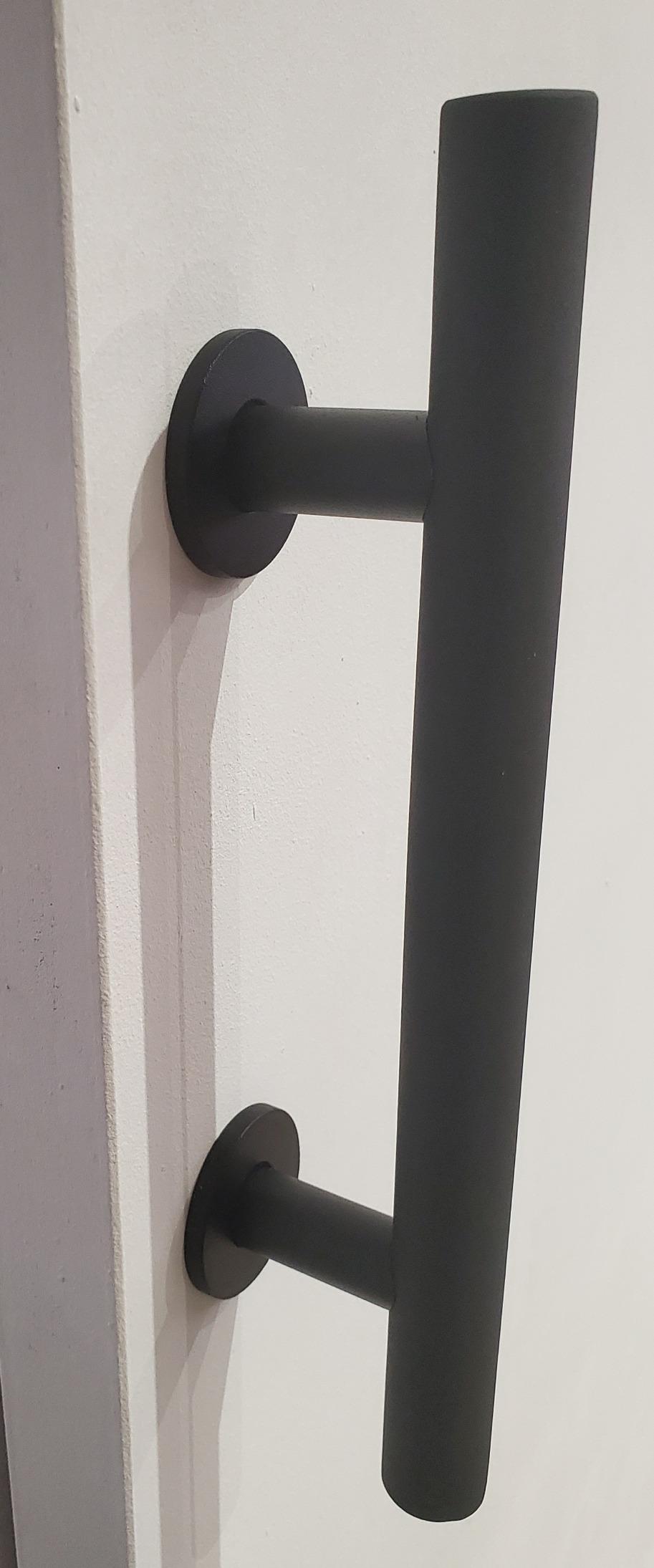 Ejoyous Home Improvement poignée porte grange noire acier