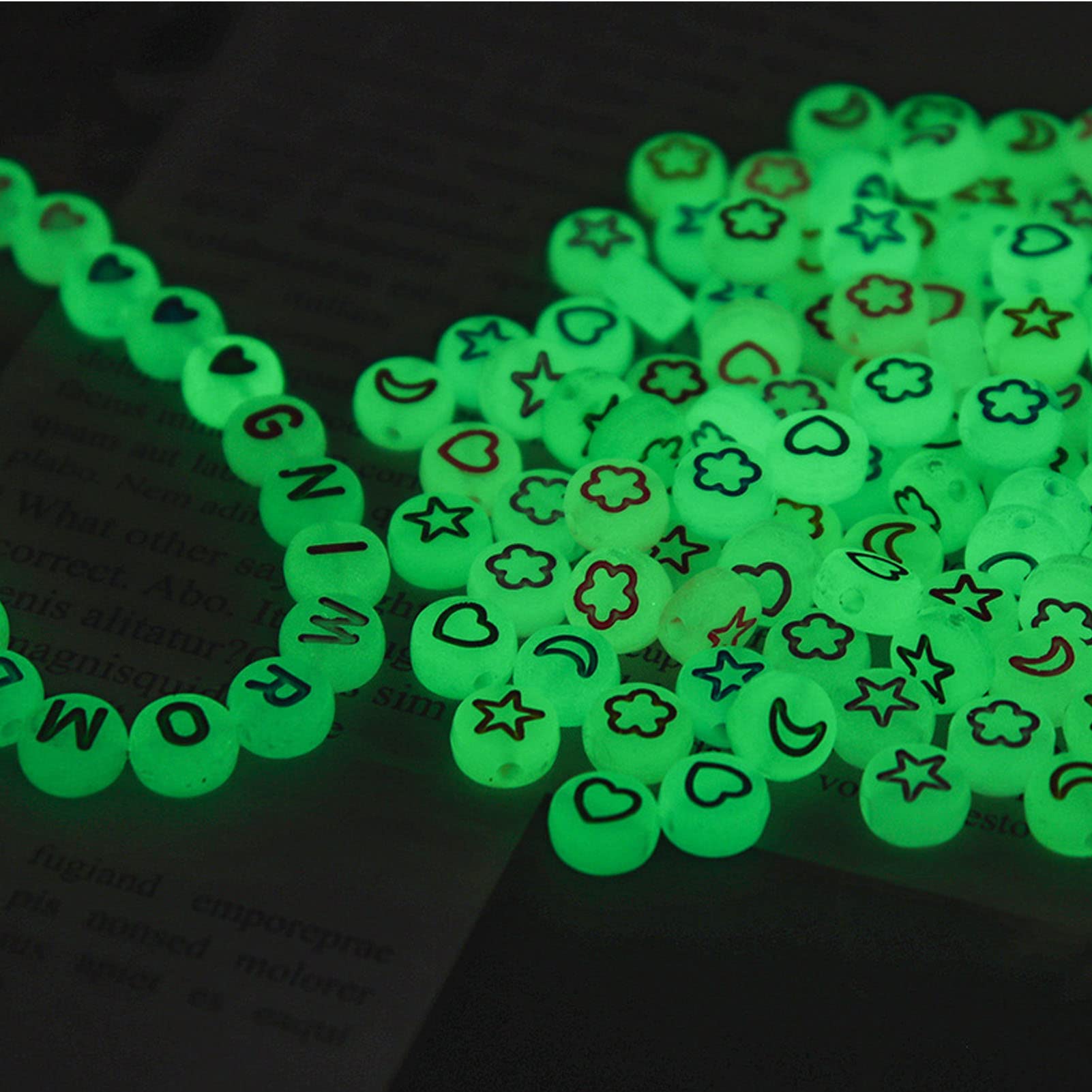 Tissting Perles Lumineuses Acrylique Étoile Lune 600 Pièces
