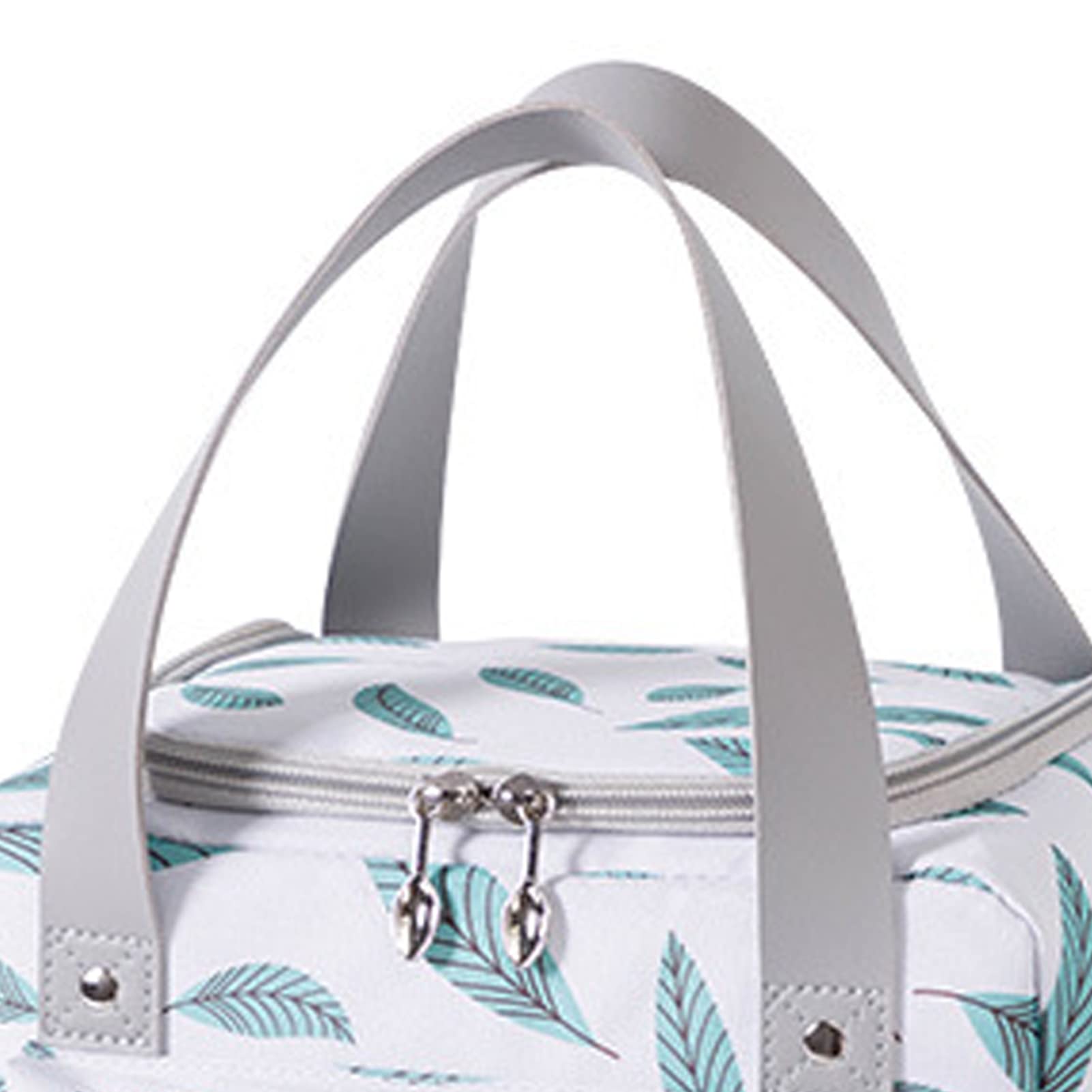 Tissting sac lunch isotherme feuilles blanches portable