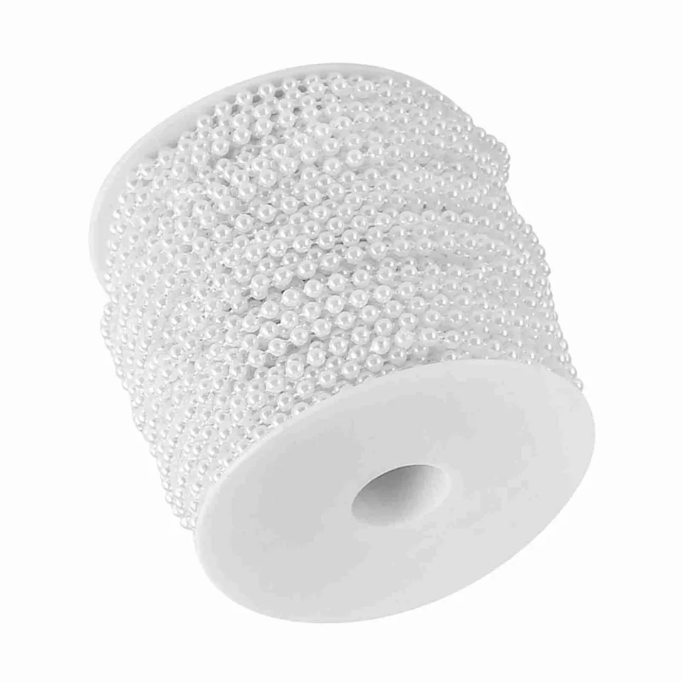FTVOGUE Perles artificielles blanc 4 mm rouleau 40 m mariage