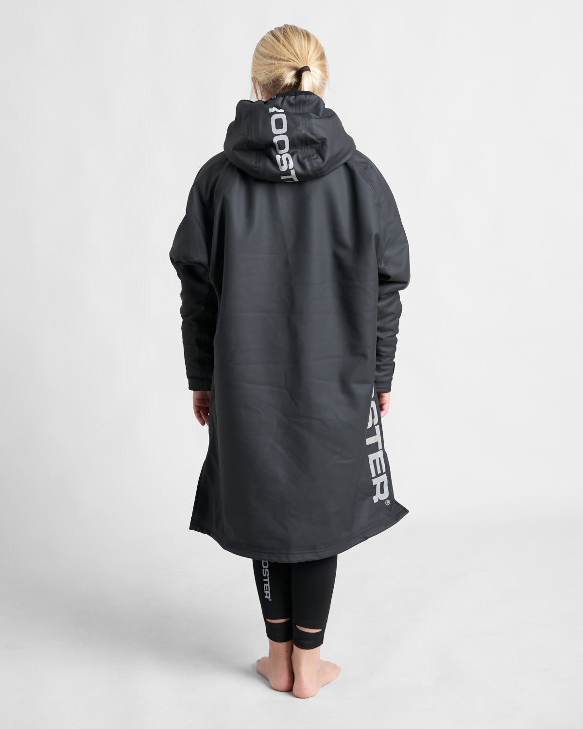 Rooster Aquafleece Robe parka change junior Noir/Bleu
