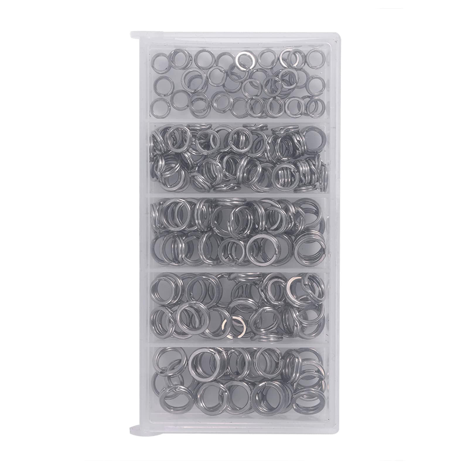 Ejoyous anneaux brisés pêche inox 200 pcs 5 tailles