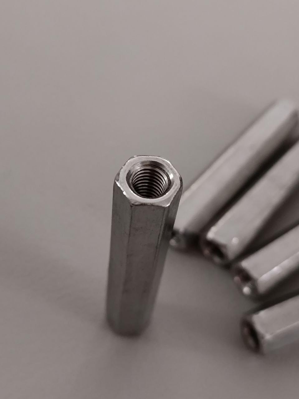 Tissting Écrous Jonction Ronds M12x1.75 50mm Inox Lot 5