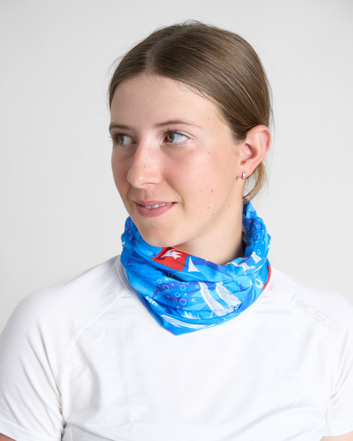 Rooster Hats & Headwear UV Neck Sleeve tour de cou bleu polyester recyclé