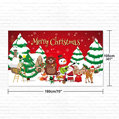 FEPITO Party Decorations bannière Noël 180x105 cm polyester