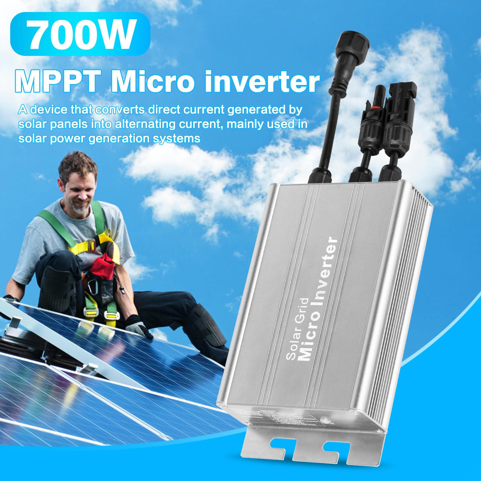 Jadeshay Solaire 700W micro-onduleur réseau MPPT IP65