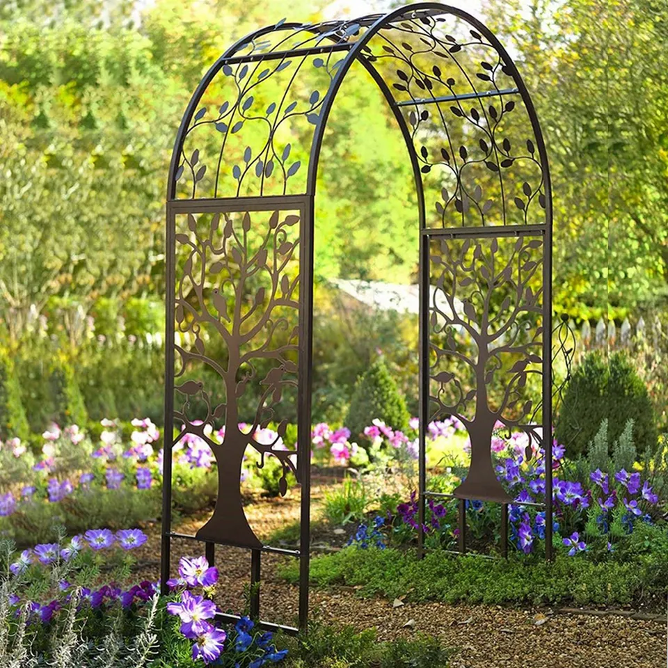 Ejoyous Garden arche de jardin fer 2,14 m