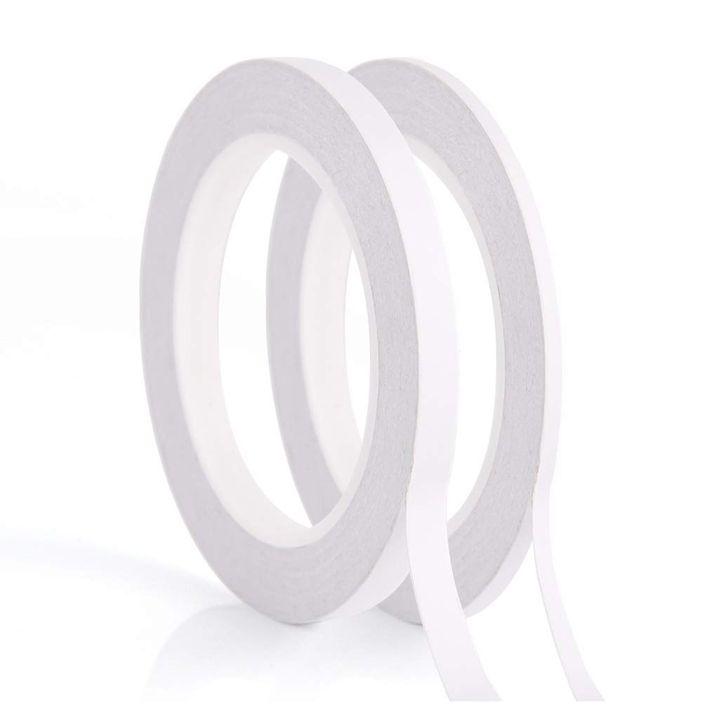 FEPITO 2 rubans double face blanc 5mm 9mm 35m