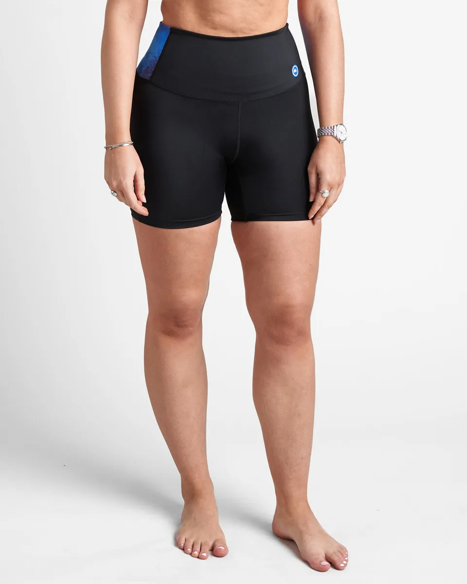 Rooster Tech Bottoms short sport femme taille haute Azure