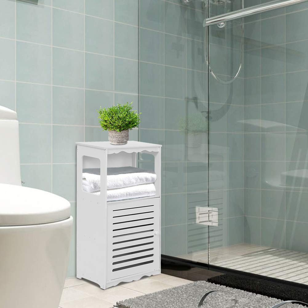 Ejoyous Bathroom petite armoire blanche 3 niveaux 39,5x28x80cm