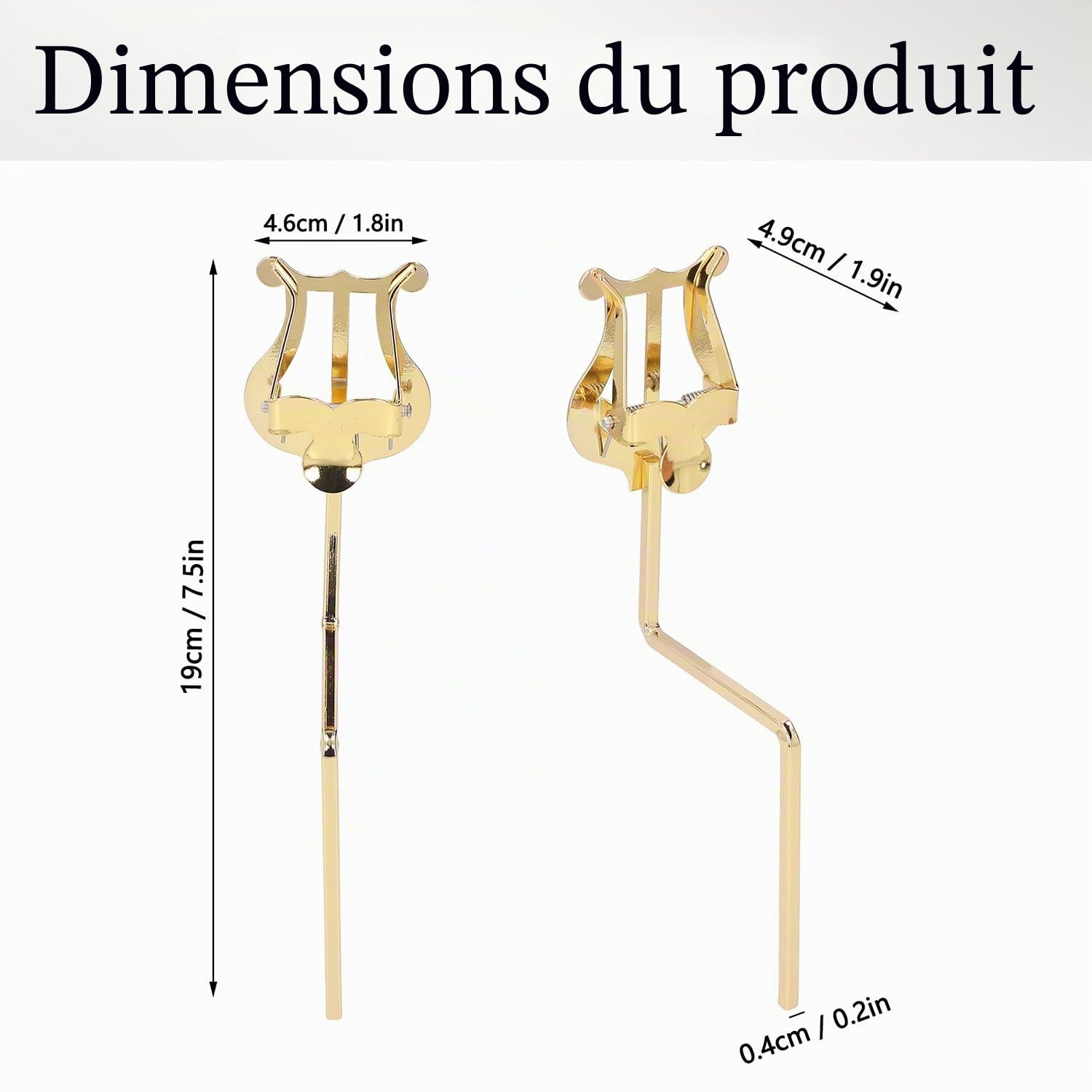 Tissting DIY pince partition saxophone alto ténor doré