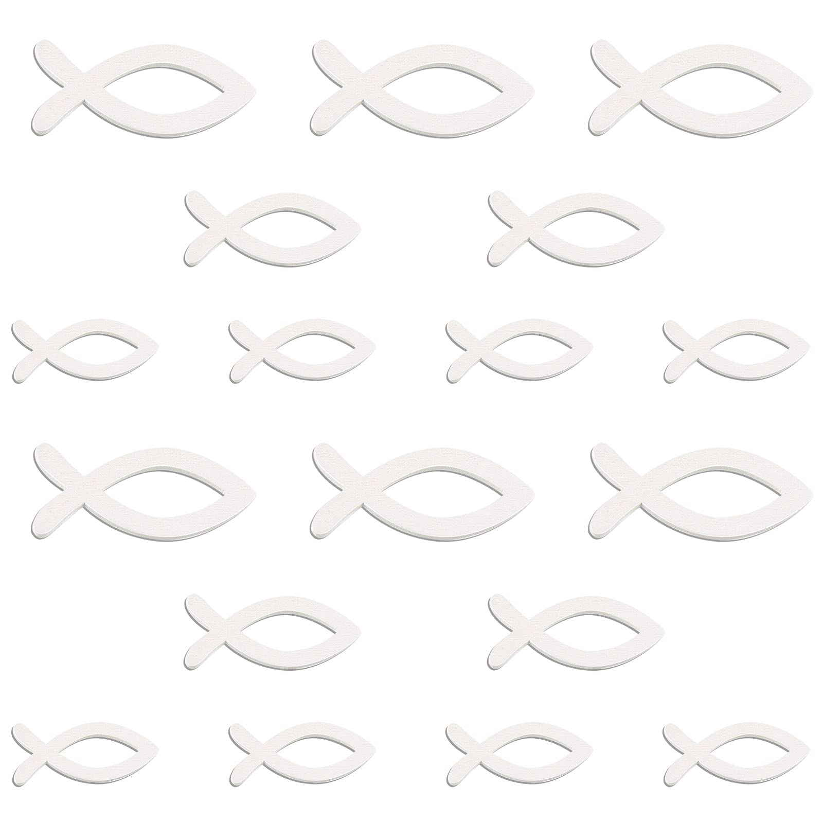 FEPITO Party Decorations poisson bois blanc 180 pcs décoration