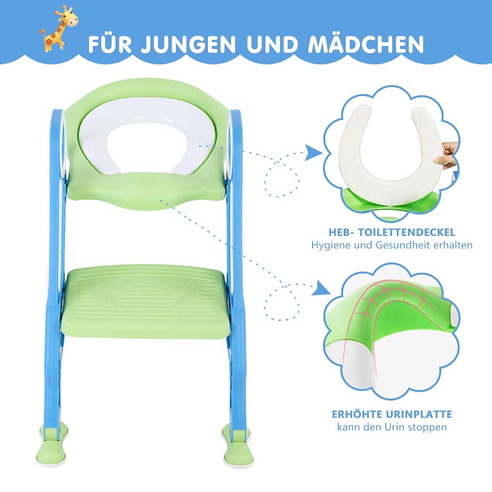 Ejoyous Health Beauty siège toilette enfant marche bleu