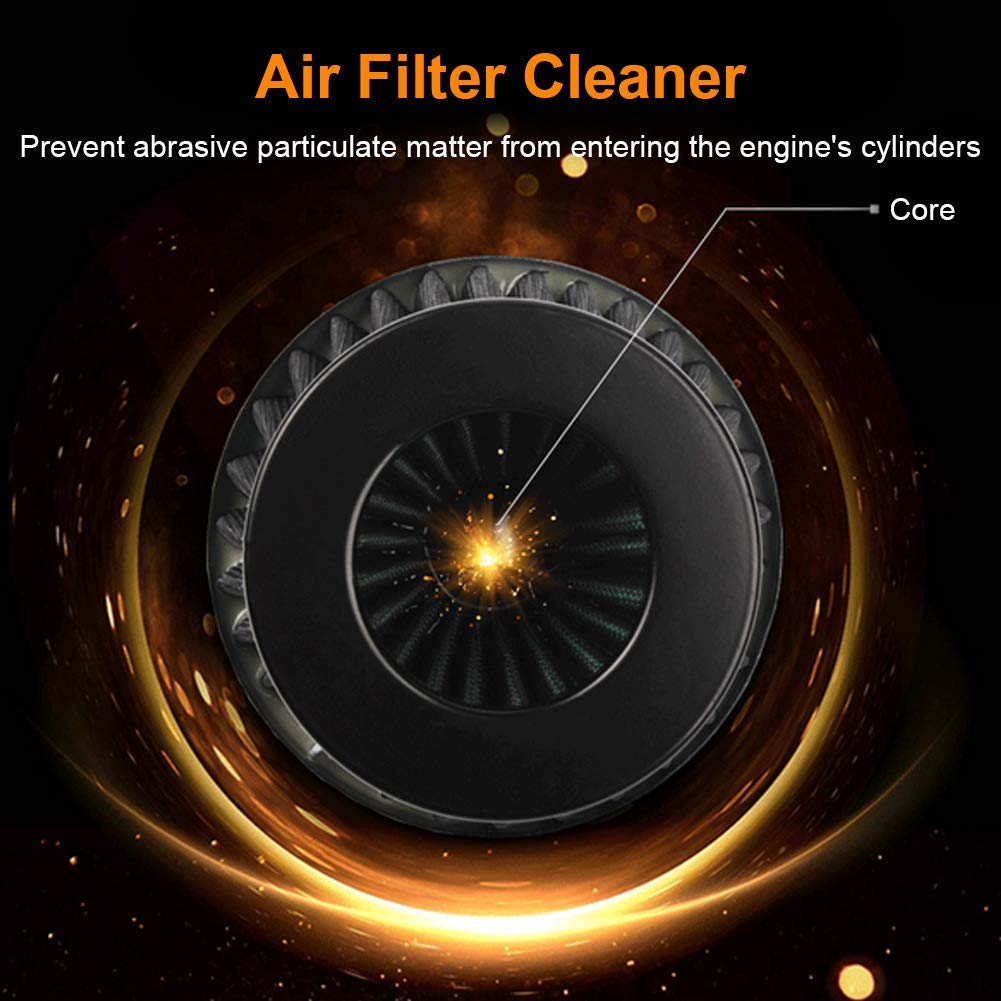 Ejoyous Filtre à air moto 38 mm noir universel