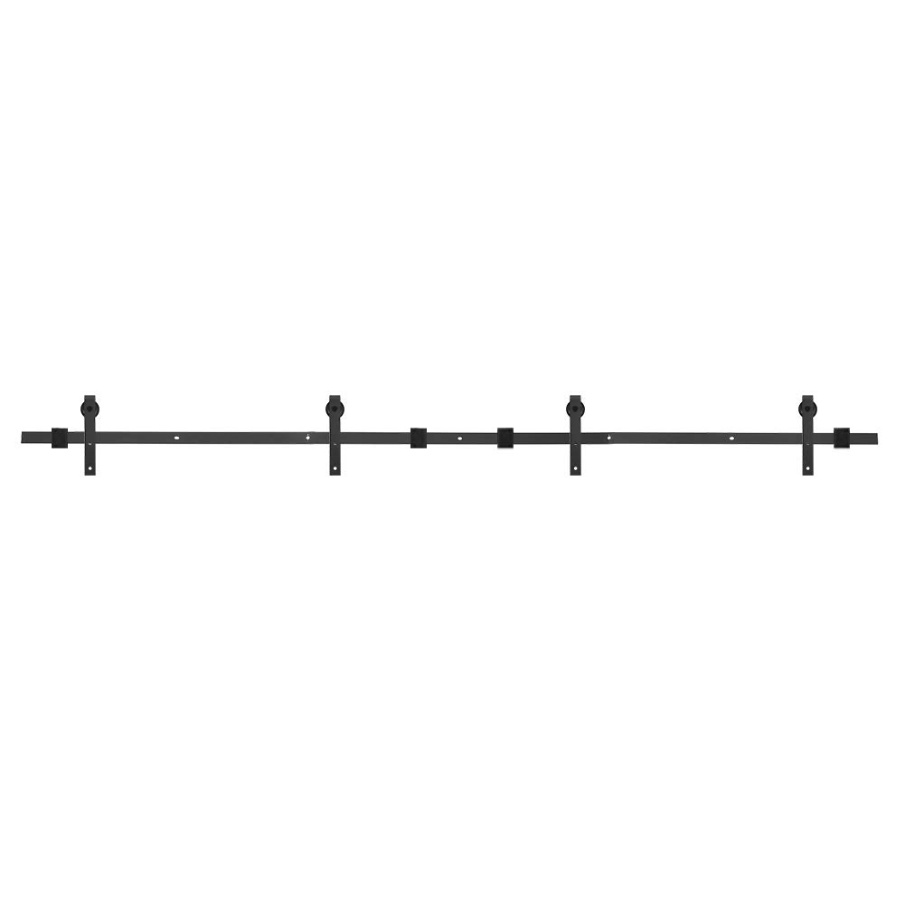 Ejoyous Kit Rail Porte Coulissante Double 10FT Acier
