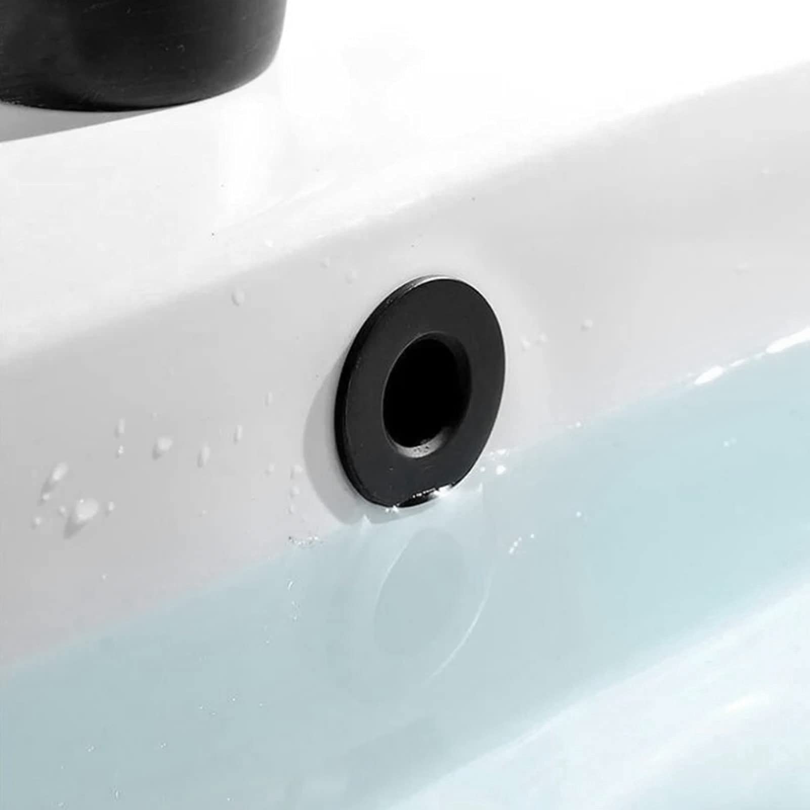 Tissting Anneau Trop-Plein Évier 3,5cm Laiton Noir