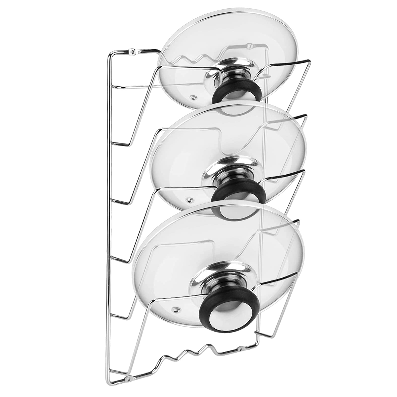 Ejoyous Kitchen porte-couvercles mural 5 chrome 43cm