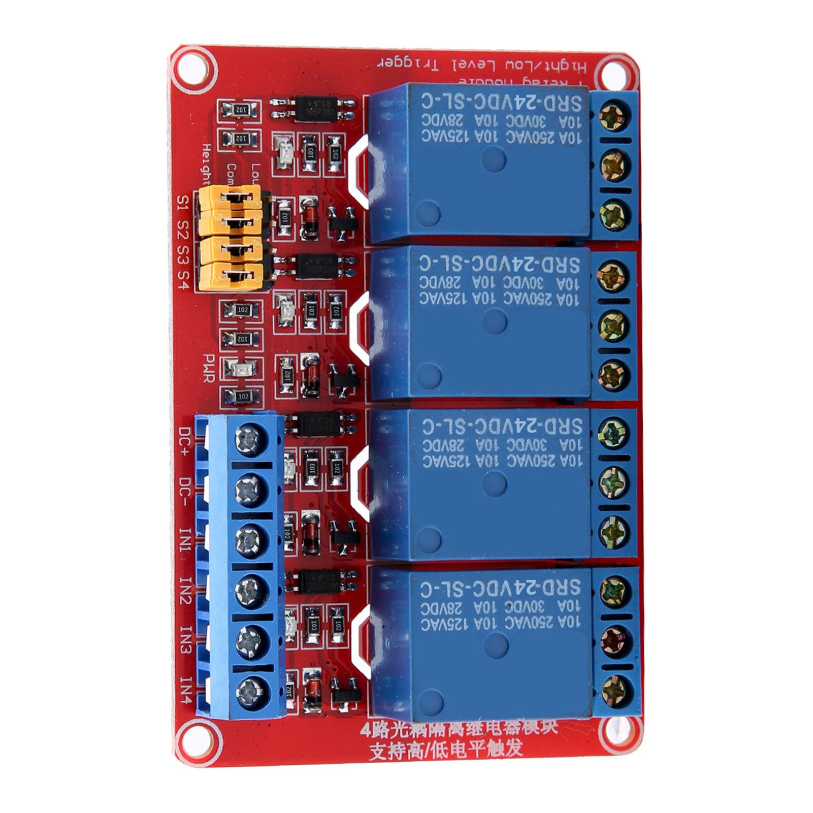 FTVOGUE module relais 4 canaux 24V CC optocoupleur