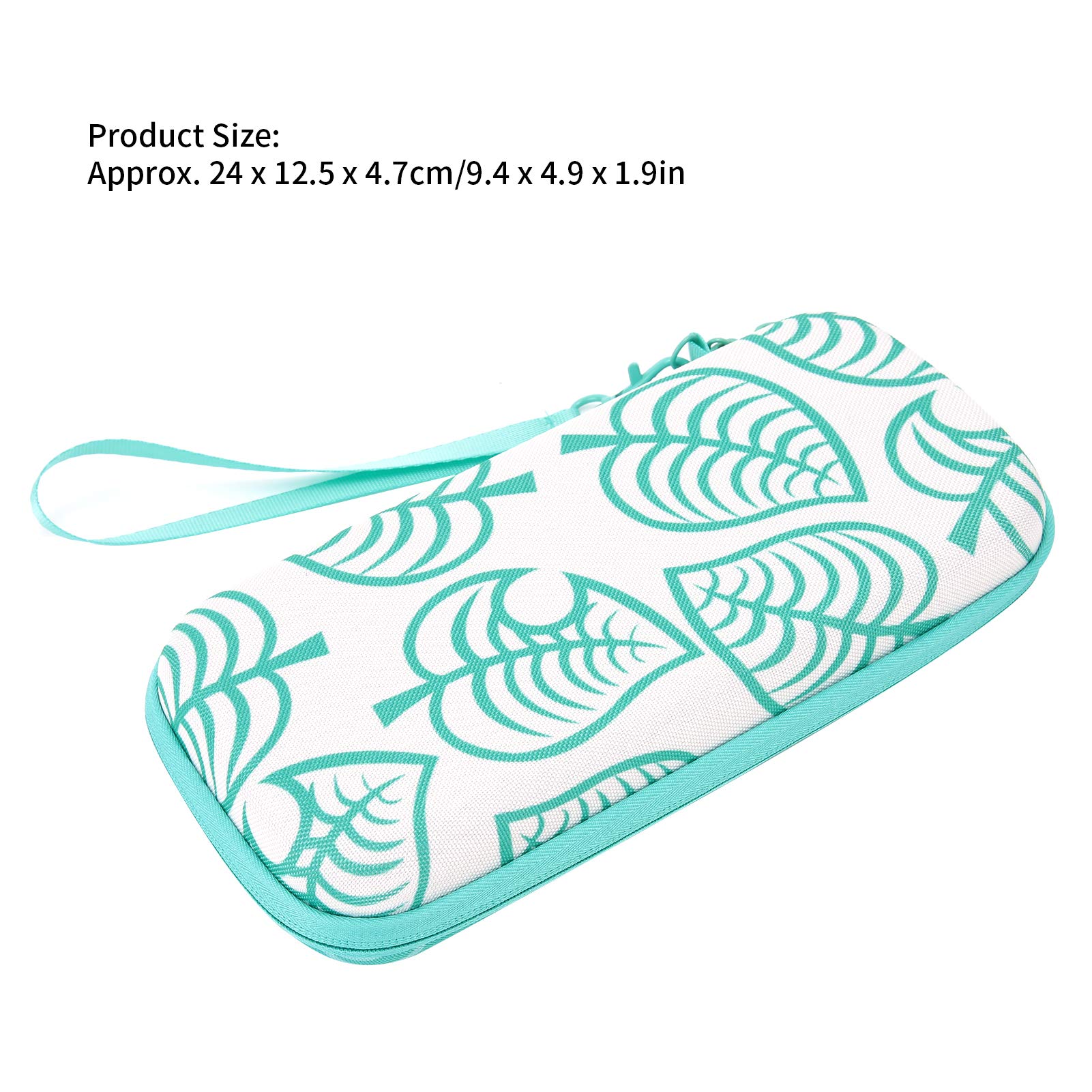 Ejoyous Étui Switch Coque EVA 8 Cartes Motif Feuilles