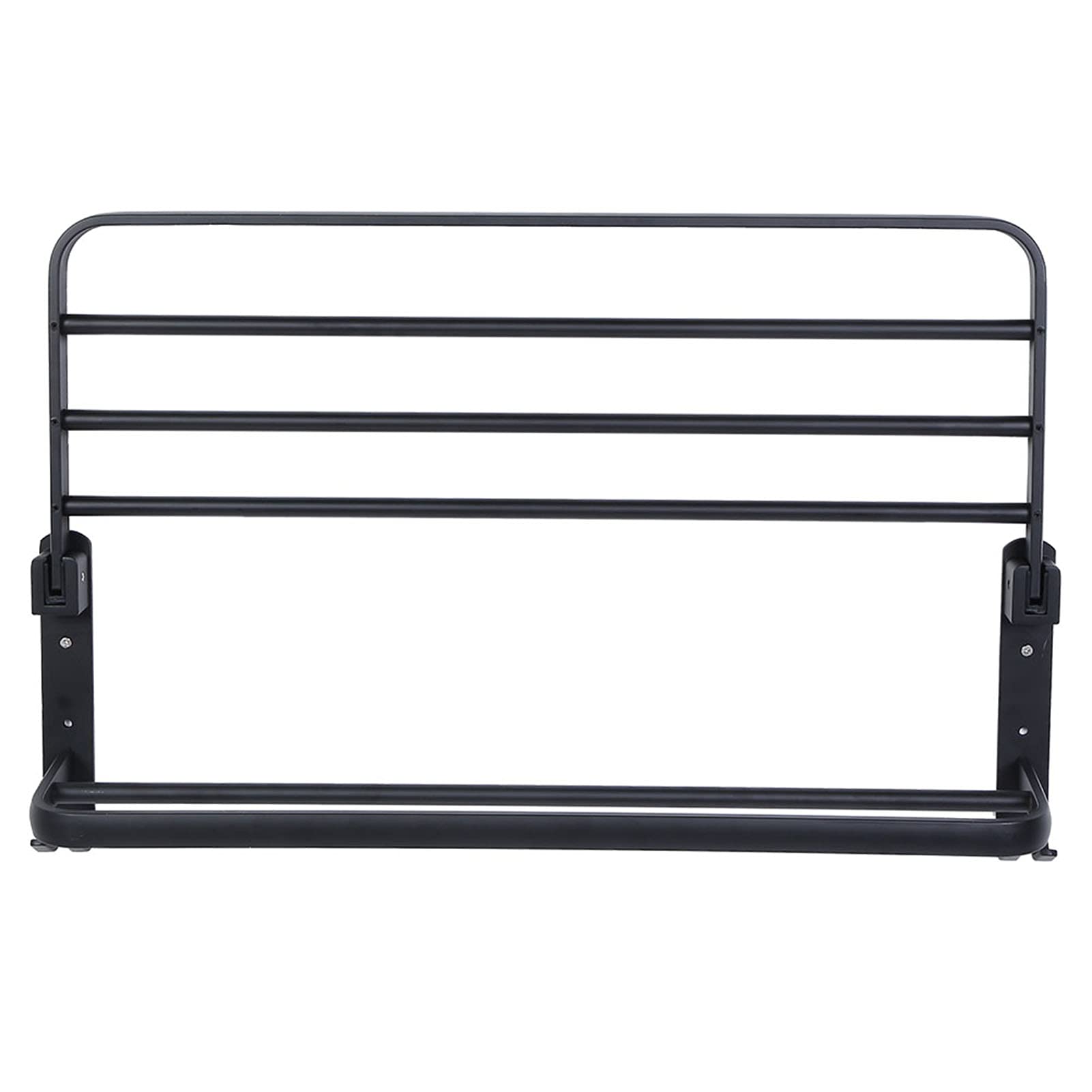 Ejoyous Porte Serviettes Mural Noir Pliant Alu 2 Niveaux