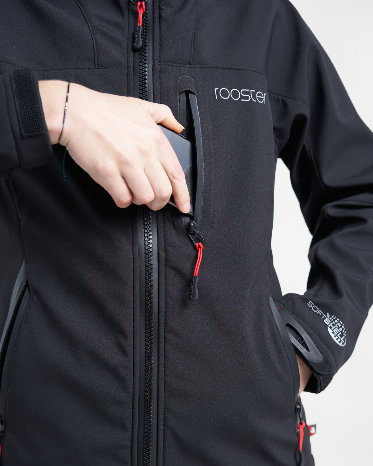 Rooster Coastal Veste softshell femme sans capuche noire
