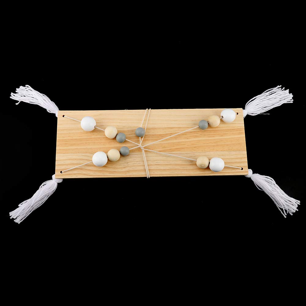 Tissting Étagère Murale Suspendue Gris Blanc Bois 39cm