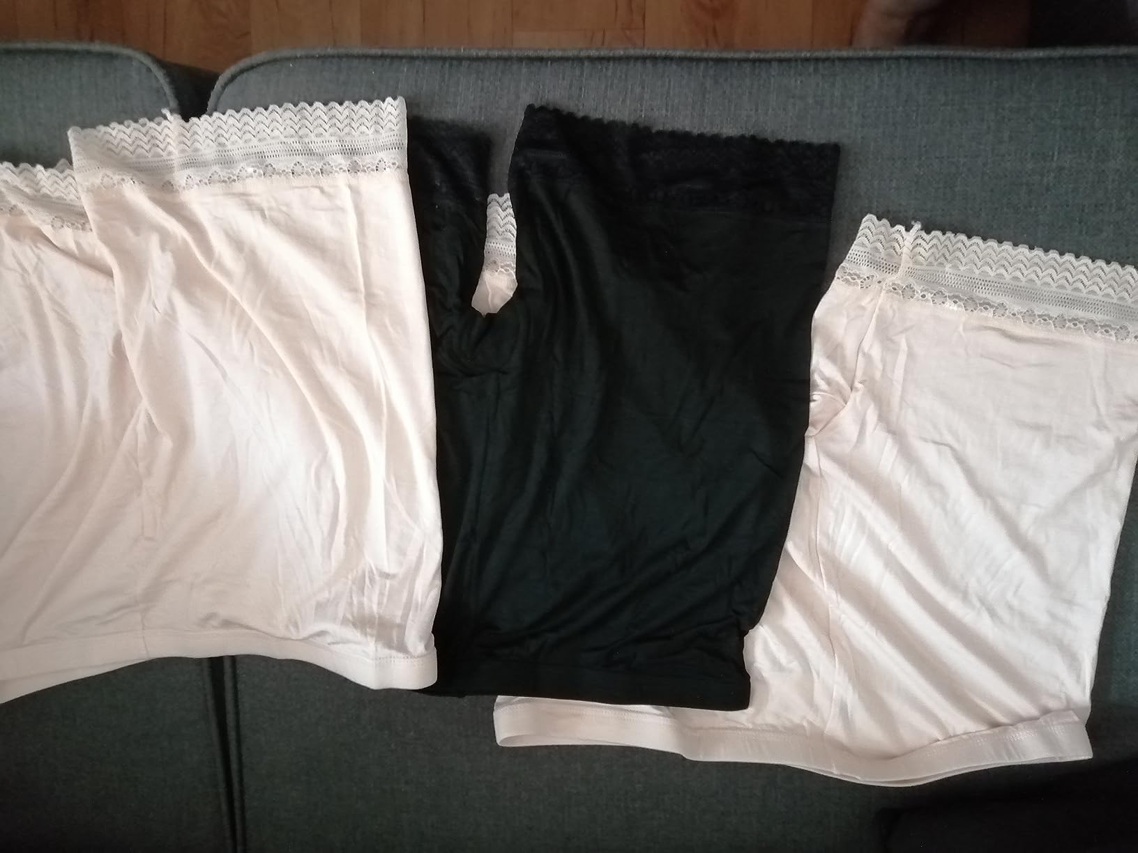 FEPITO Short Sous Jupe Femme Dentelle Modal Lot 3 Noir