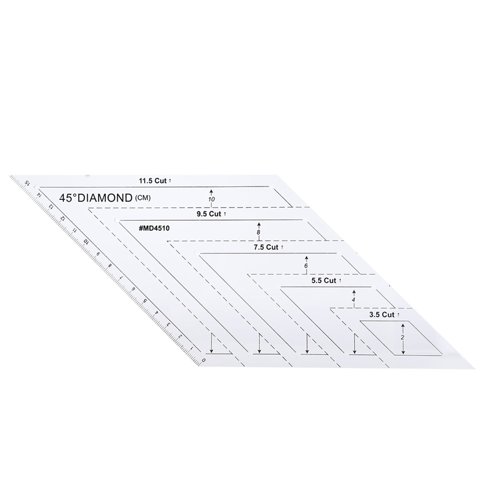 Tissting Règles Couture Transparentes Plastique 5 Pièces