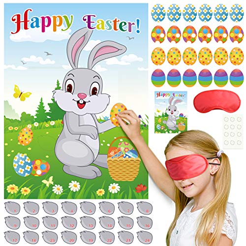 FEPITO Party Games jeu Pâques épingle lapin 49 pièces