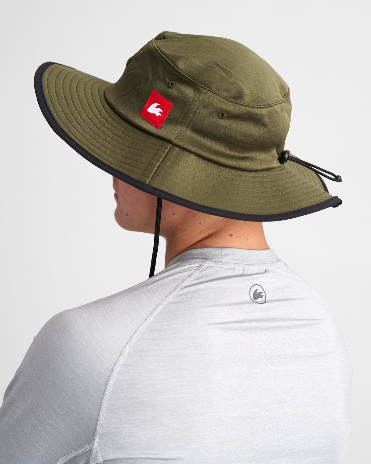 Rooster chapeau large bord UV vert armée S/M