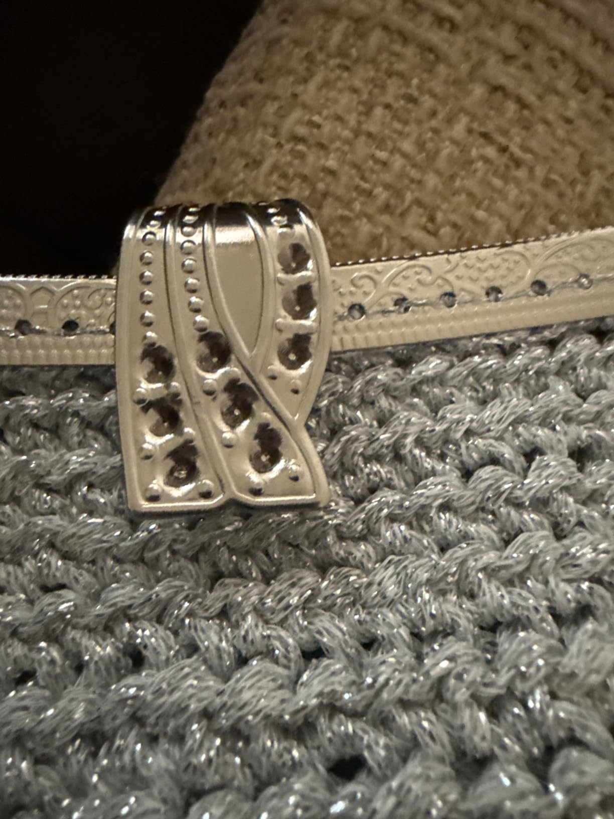 Tissting Fermoir Sac à Main Métal 20 cm Argent
