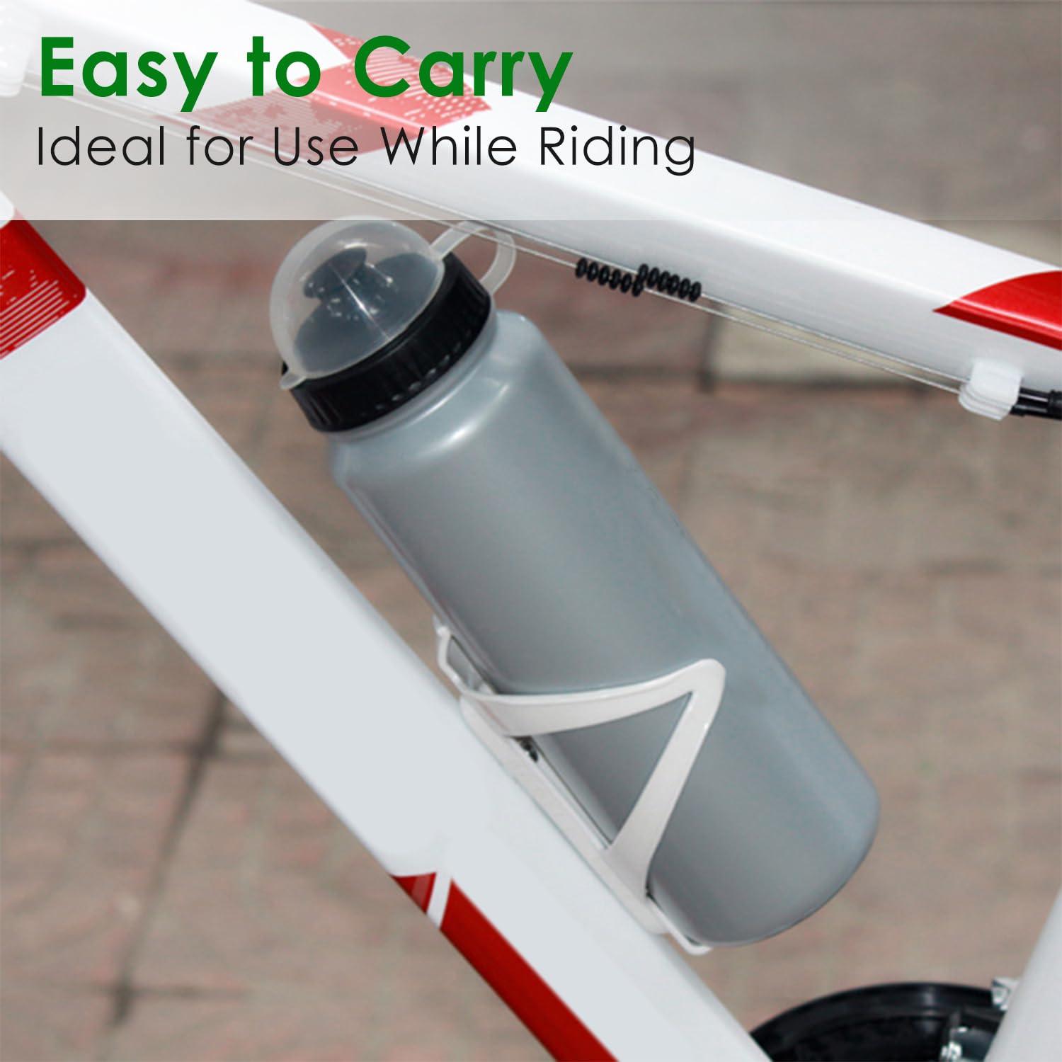 Tissting Outdoor bidon vélo gourde sport 1 L plastique