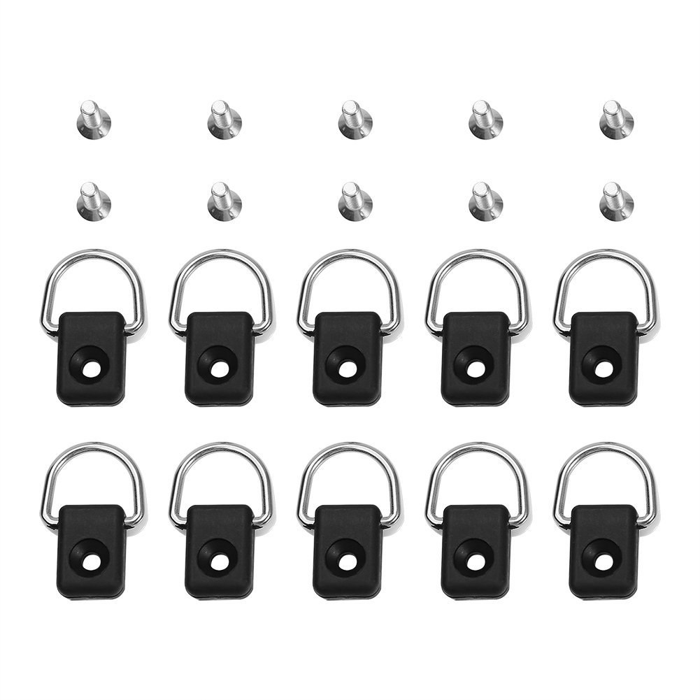 Ejoyous Anneau en D Kayak x10 Nylon Inox avec Vis M6