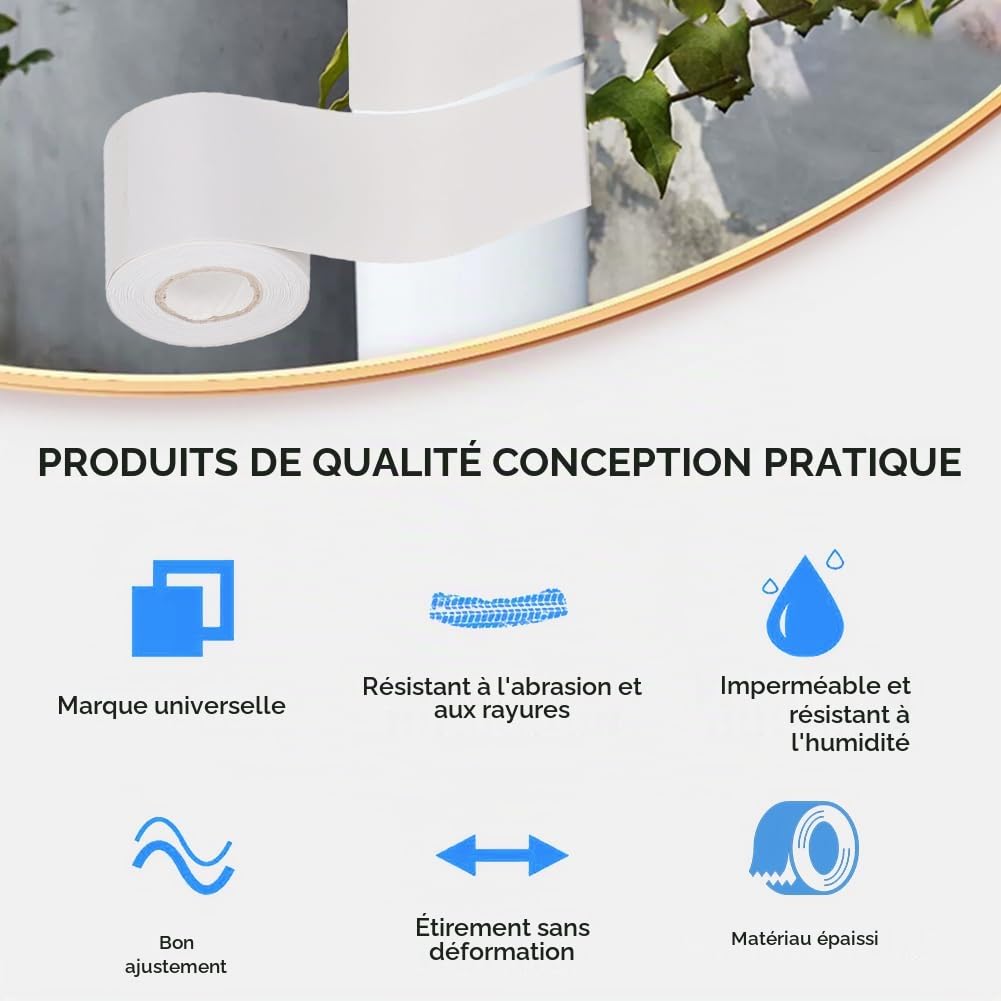 Tissting Ruban Étanchéité PVC Gris Climatisation