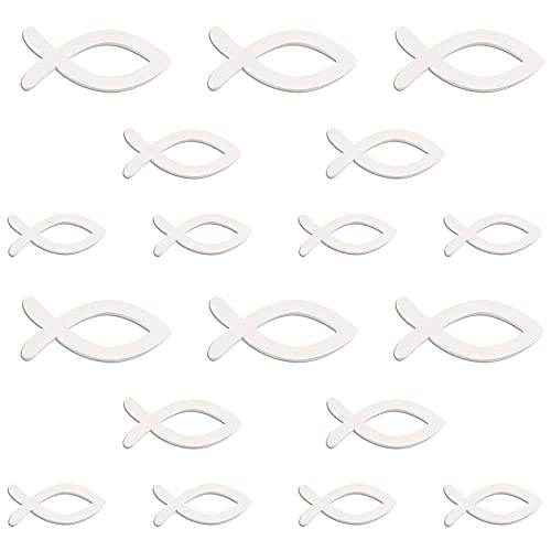 FEPITO Party Decorations poisson bois blanc 180 pcs décoration