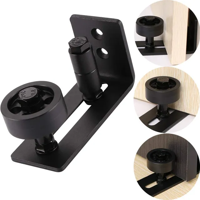Ejoyous Home guide plancher porte grange réglable noir