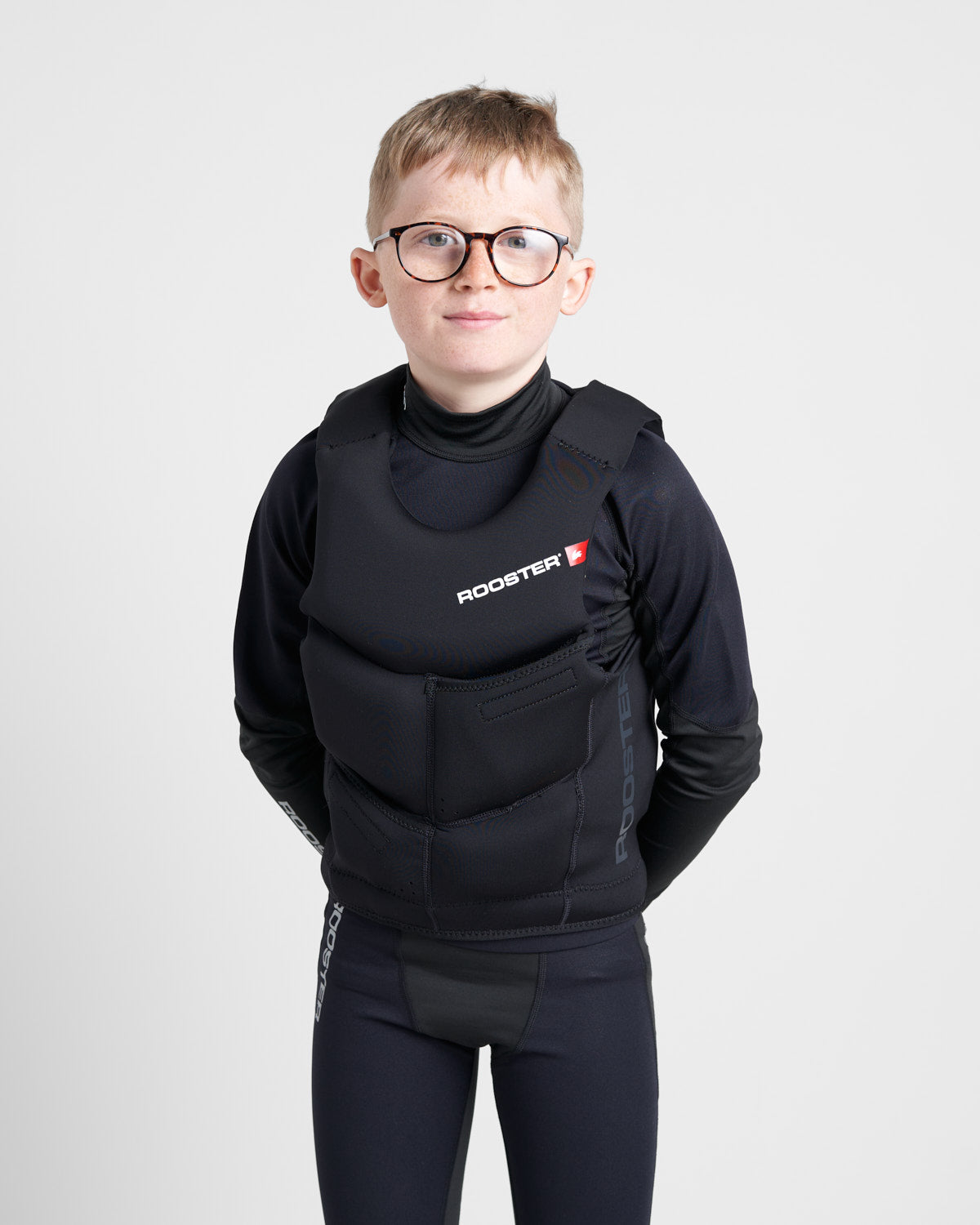 Rooster Race Armour gilet voile junior noir 2XS