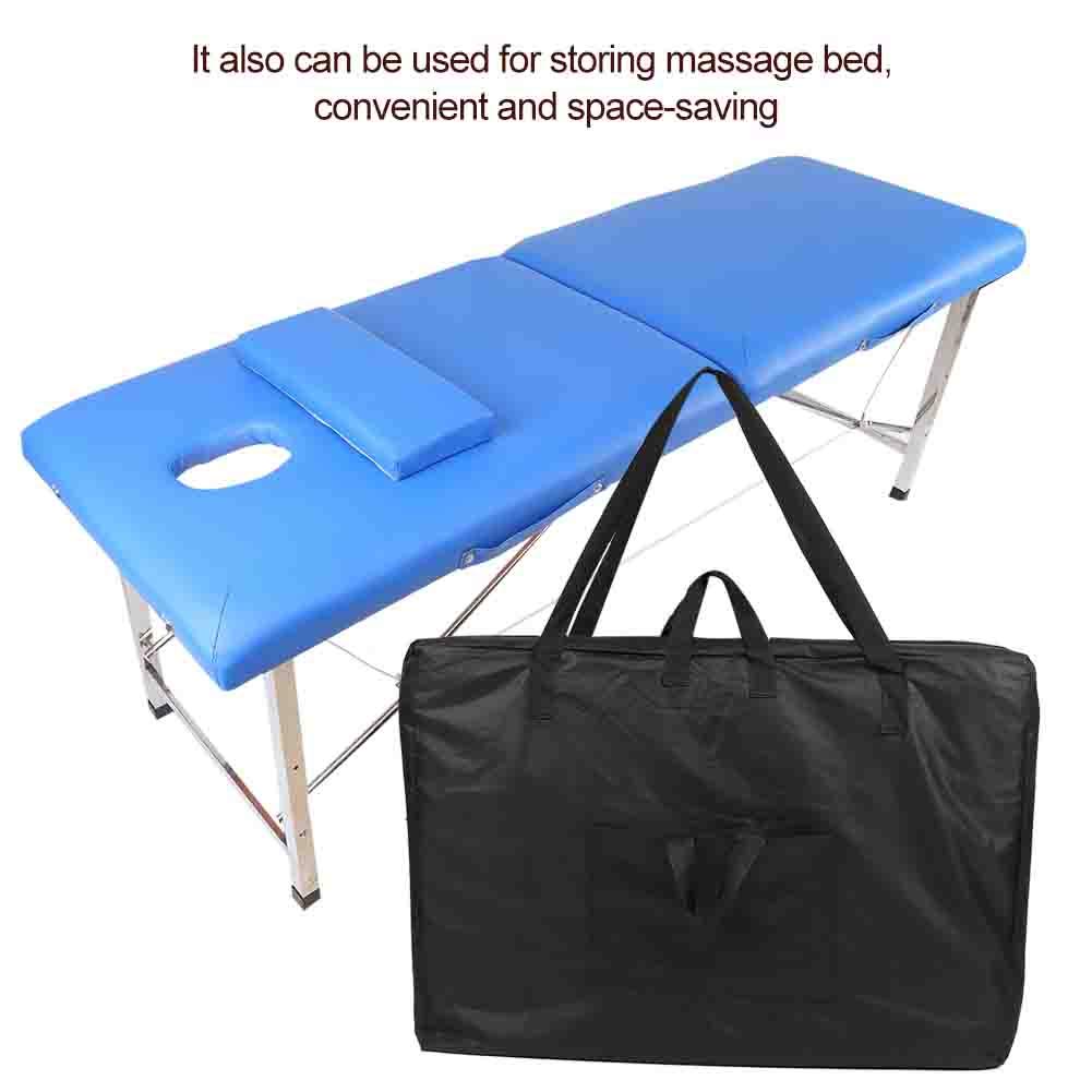 Jadeshay Sac Table de Massage Portable Toile Noir 93x63x23 cm