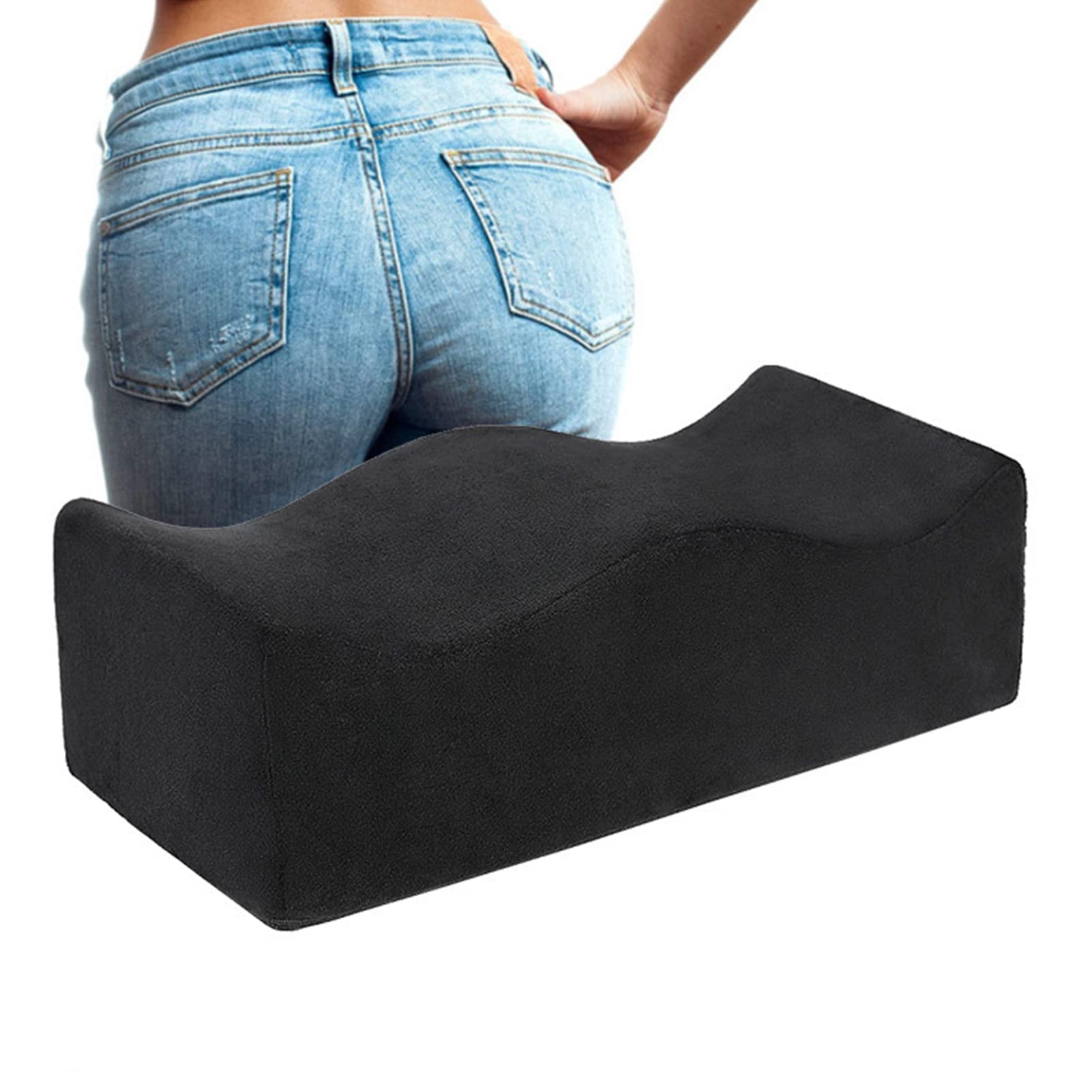 Tissting Coussin de Siège Noir Ergonomique 42cm