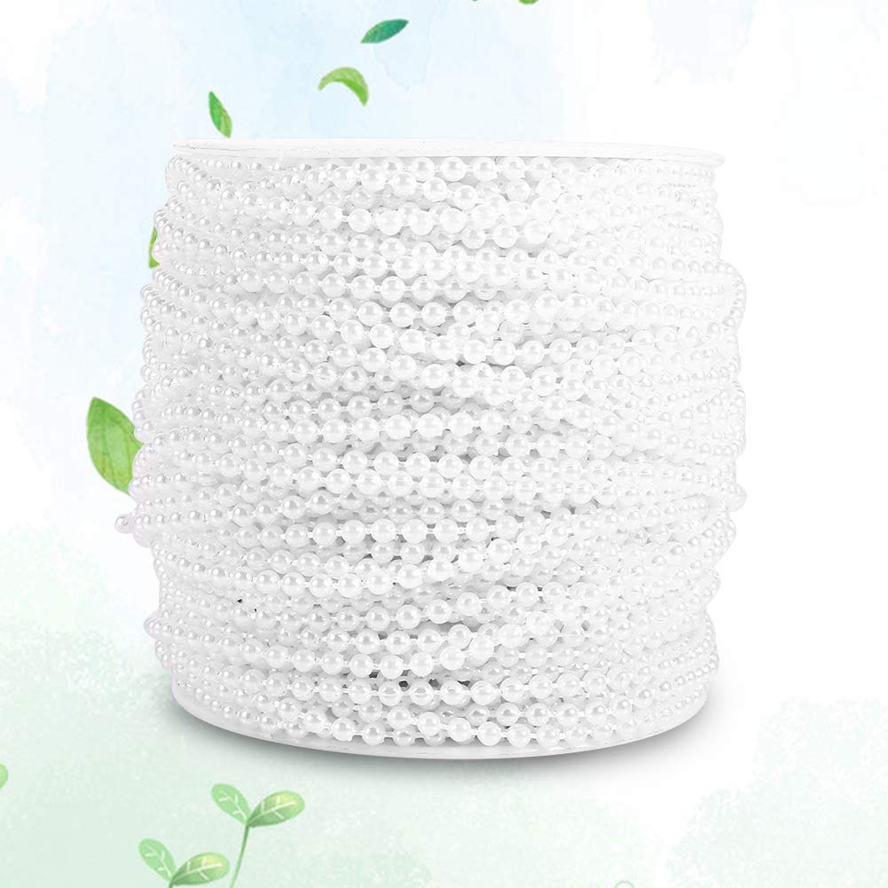 Ejoyous Guirlande Perles 50 m 3 mm Blanc