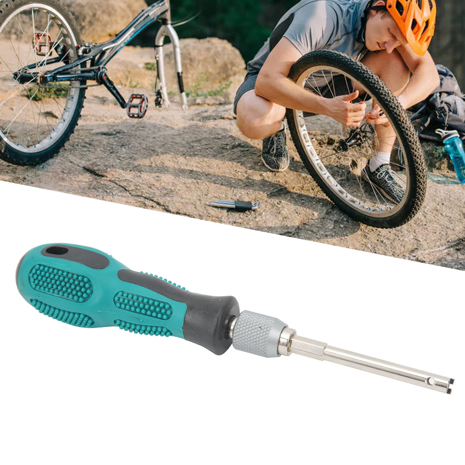 Tissting Outil Rayons Vélo Clé Inox avec Embout Perceuse
