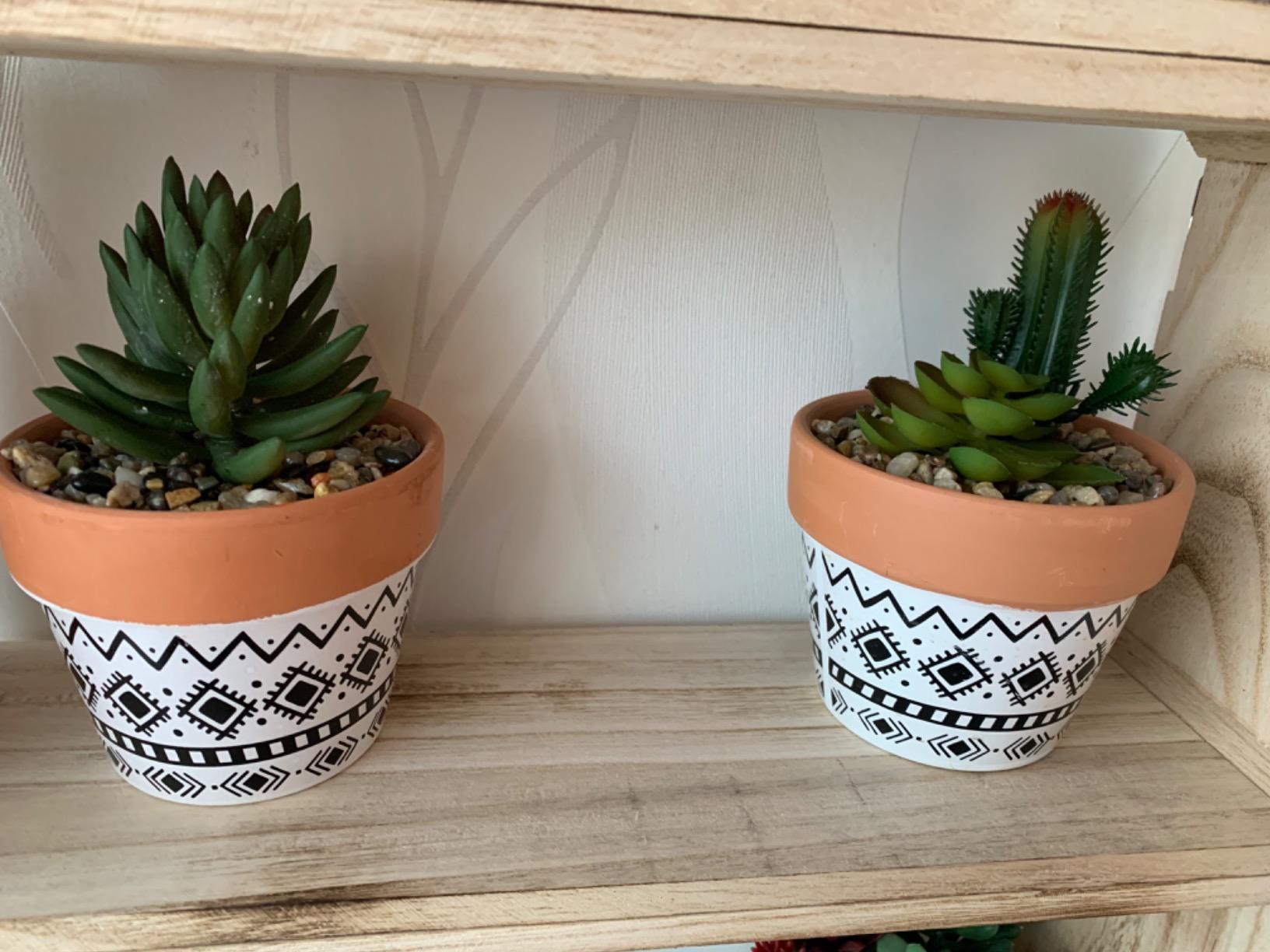 FEPITO Plantes Succulentes Artificielles 20 Pièces Vert Rouge