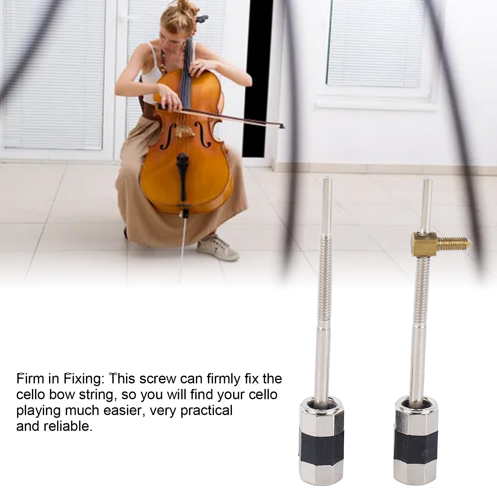 Tissting Vis Archet Violoncelle Métal 2 Pièces 6 cm Cuivre