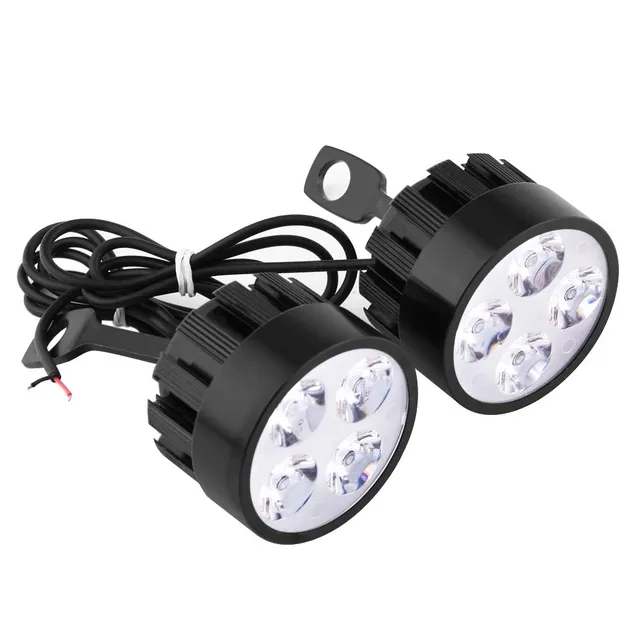 Ejoyous Phare LED Moto 12V 24W blanc lot 2 étanche